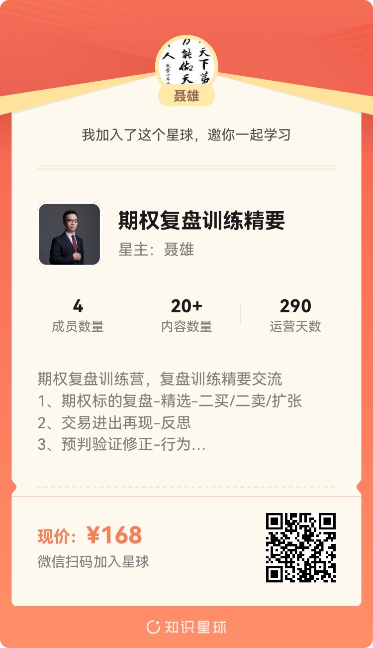 期权复盘训练精要 · 知识星球